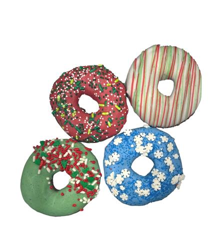 Christmas Doughnuts  - Tray of 22 *